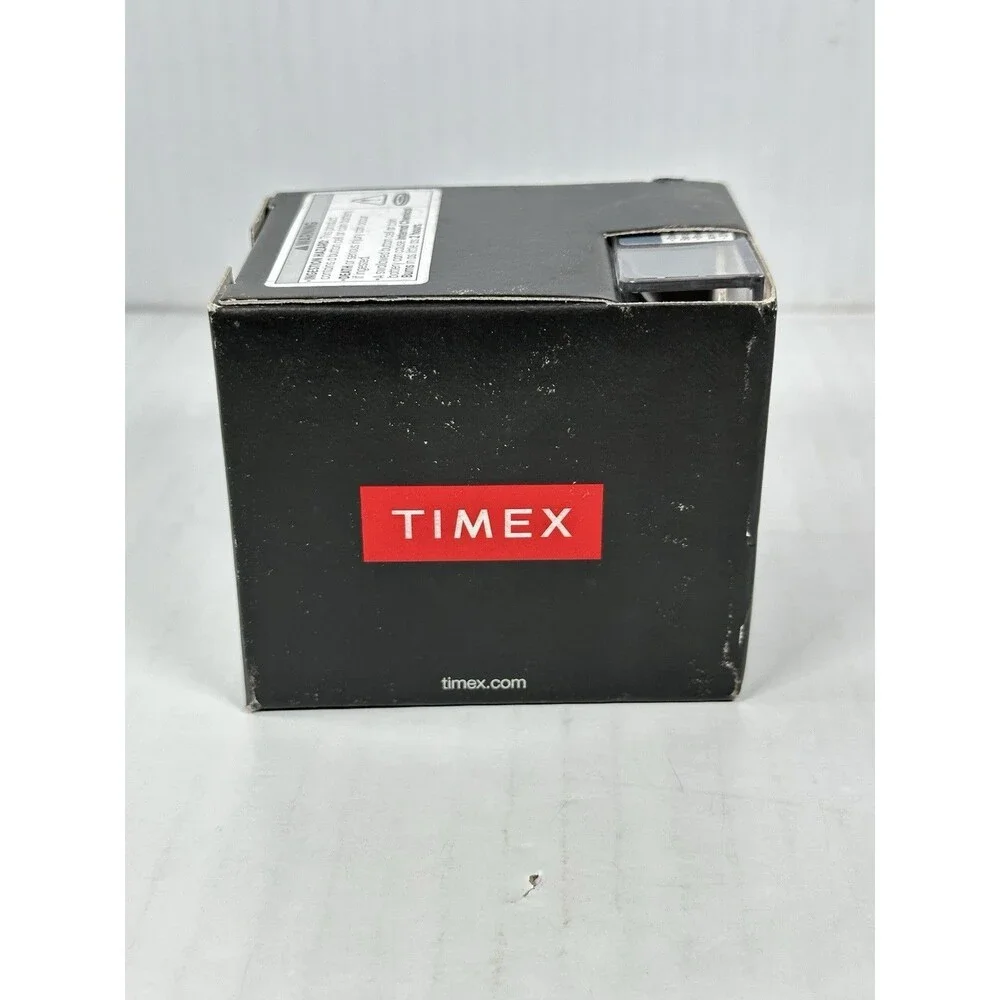 Timex T2M932 Mens South Street Sport Watch Black Silver Expansion Band NEW